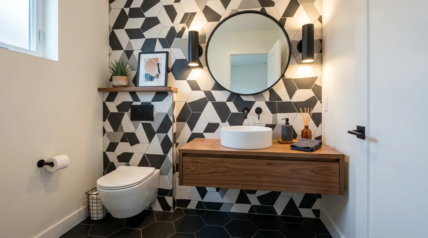 Use scent and towels to finish the guest experience well inspiration for a powder room.